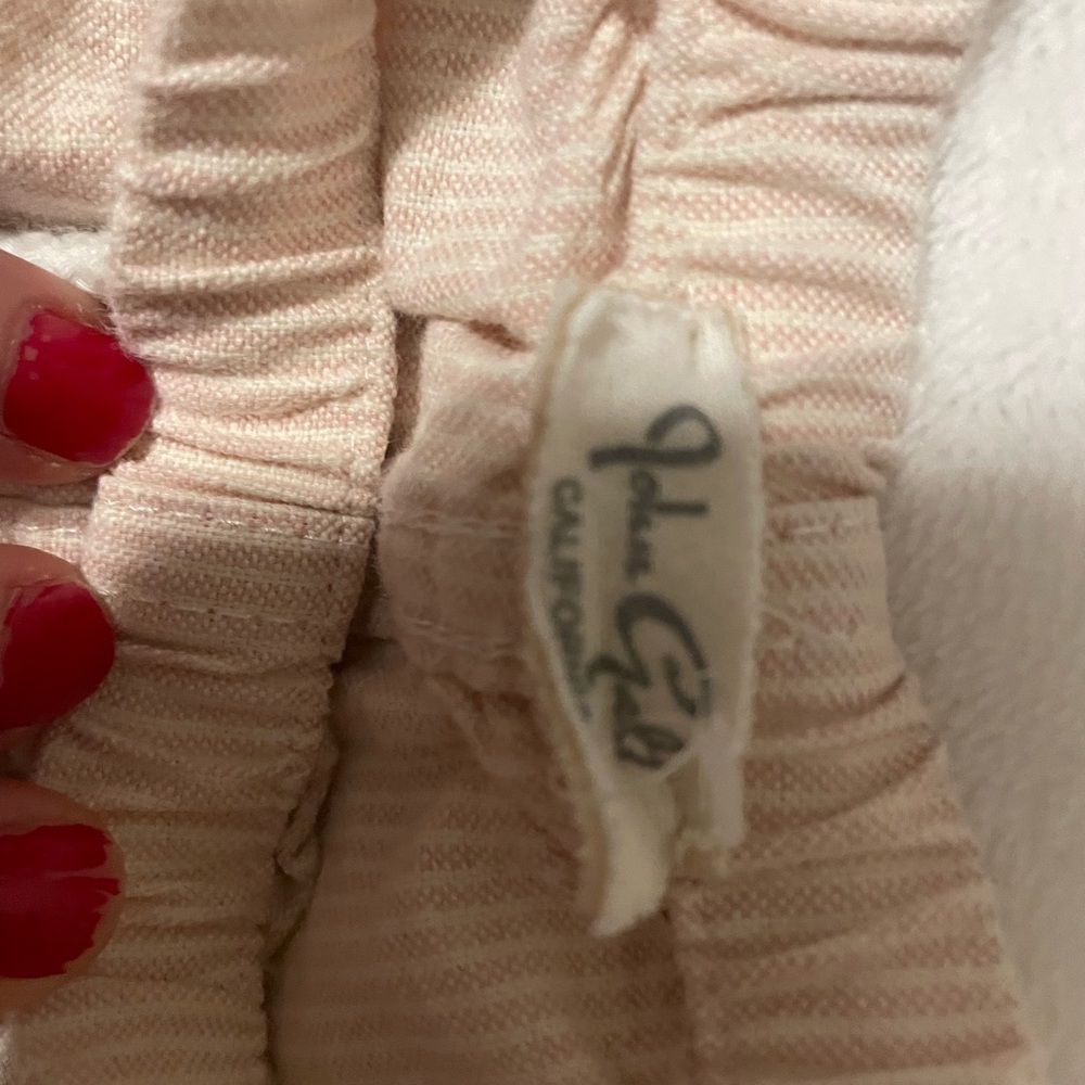Brandy Melville Pink Striped Linen Pants - Picture 4 of 5